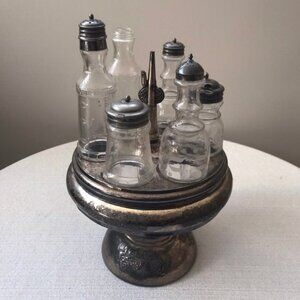 Victorian Castor Seven Piece Cruet Set